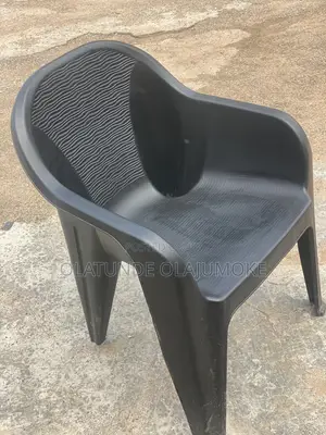 Used Black Plastic Chairs (Set of 4)