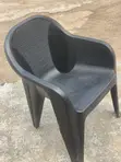 Used Black Plastic Chairs (Set of 4) - 1