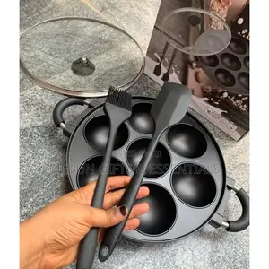 7-in-1 Non-Stick Omelette & Masa Pan with Glass Lid