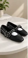 Original Black Leather Flat Shoes - Women's Size 8.5 - 2