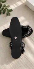Original Black Leather Flat Shoes - Women's Size 8.5 - 3