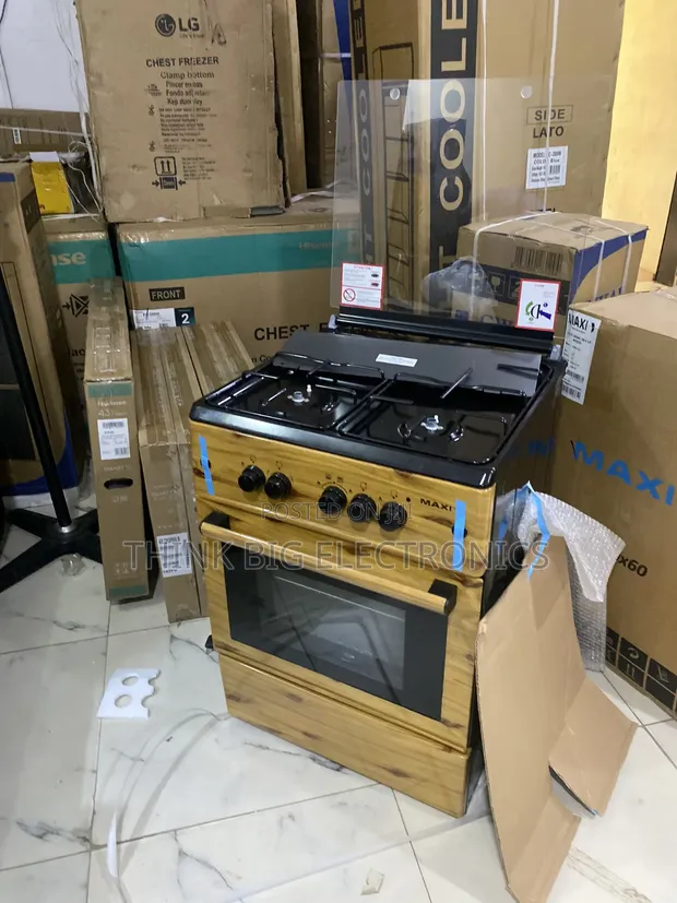 Maxi 60x60cm 3+1 Standing Gas Cooker with Auto Ignition - 1