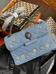 Kurt Geiger Blue Velvet Crossbody Bag - 2