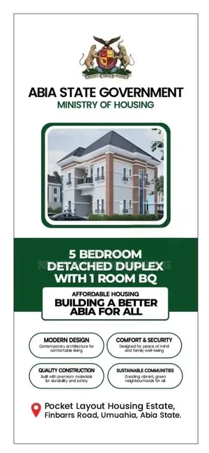 Luxury 5-Bedroom Duplex + BQ in Umuahia Town, Abia State