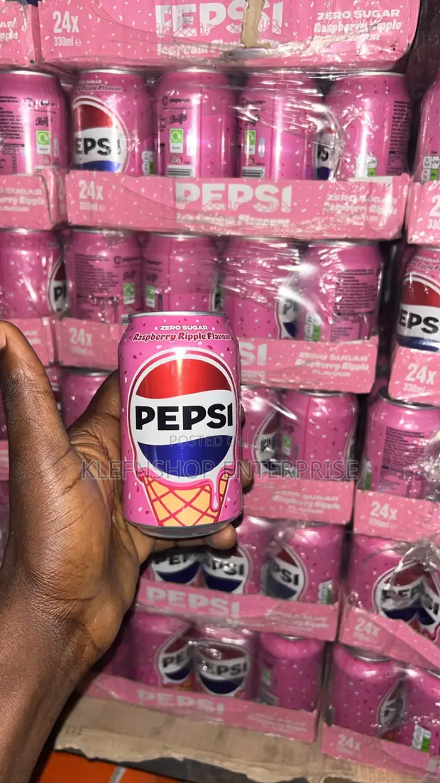 Pepsi Zero Sugar Raspberry Ripple - 24 Cans - 1