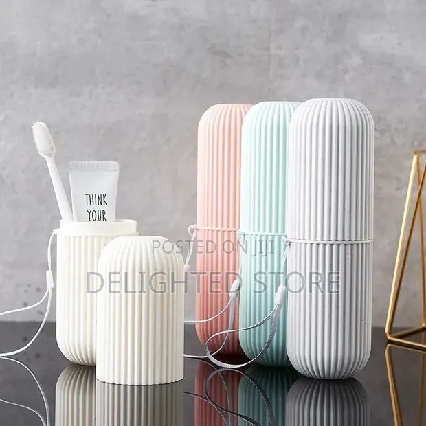 Casual Home & Travel Wash Cup Toothbrush Storage Box - 1