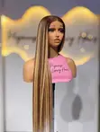 30" Bone Straight HD Wig - Honey Blonde - 1
