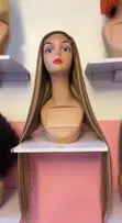 30" Bone Straight HD Wig - Honey Blonde - 2