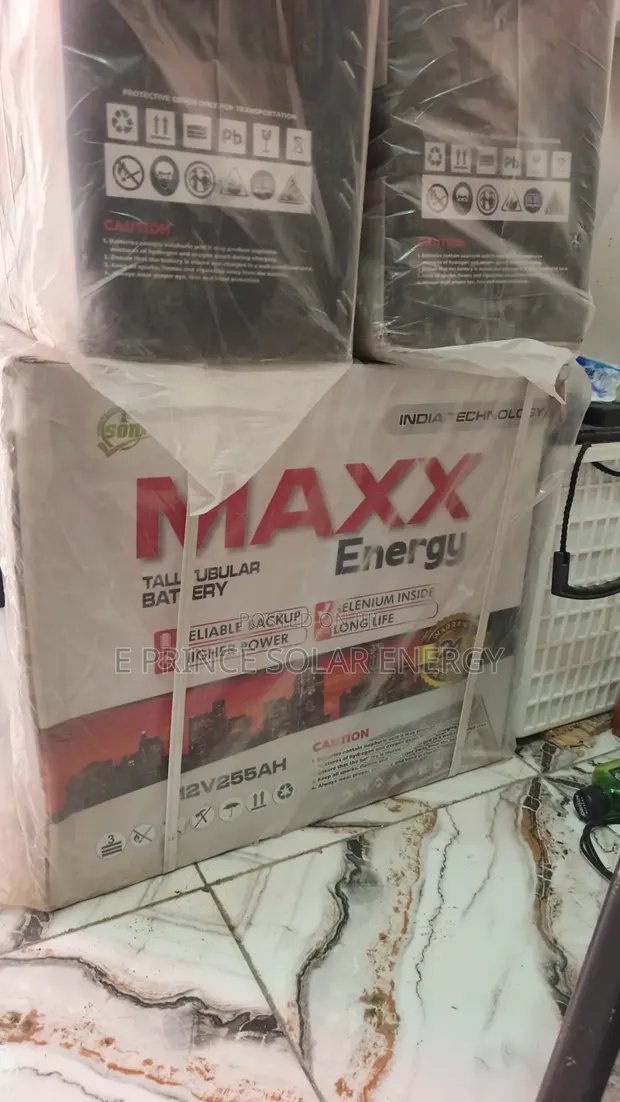 12V 255Ah Maxx Energy Tall Long Tubular Battery - 1