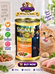 SIGMA Premium Chicken Chunks in Gravy - Adult Cat Food - 1