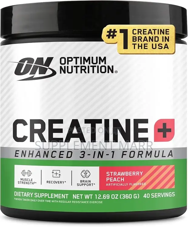 Optimum Nutrition Creatine + Enhanced 3-in-1 Strawberry Peach 360G - 1