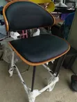 Executive Modern High Bar Stool with Leather Seat - 3