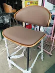 Executive Modern High Bar Stool with Leather Seat - 4