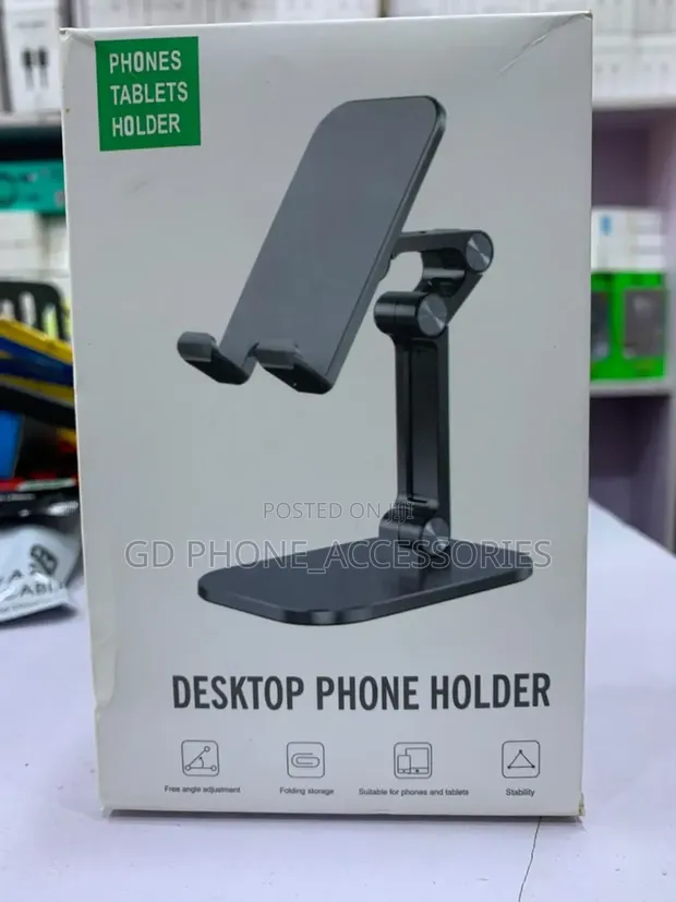 Universal Adjustable Desktop Phone & Tablet Holder Stand - 1