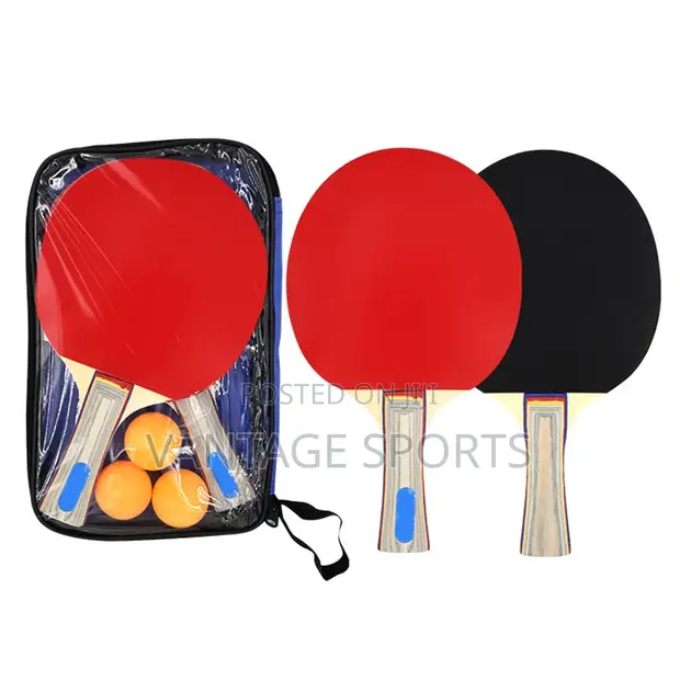 Table Tennis Racket Set - 2 Rackets, 3 Balls - 1