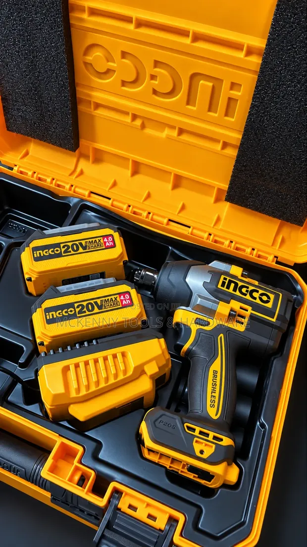 INGCO 20V Cordless Brushless Impact Drill + 2 Baturi - 1