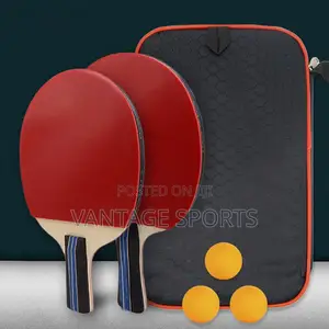 American Fitness Table Tennis Set - Raket 2, Kwallaye 3