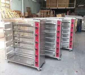 Commercial Gas Chicken Rotisserie Oven - 6 Spit Floor Standing