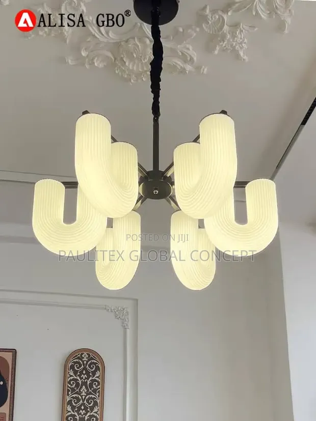 Sculptural U-Shaped Chandelier - Brand New - 1