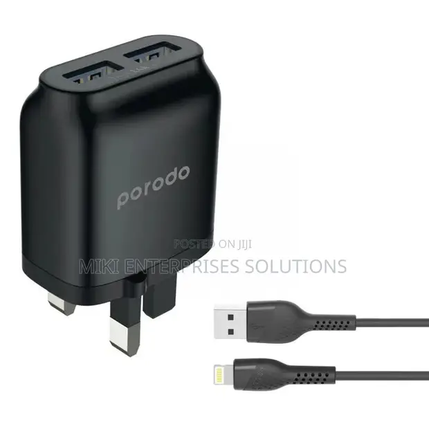 Porodo Dual Port Wall Charger - Baki - 1