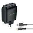 Porodo Dual Port Wall Charger - Black - 1