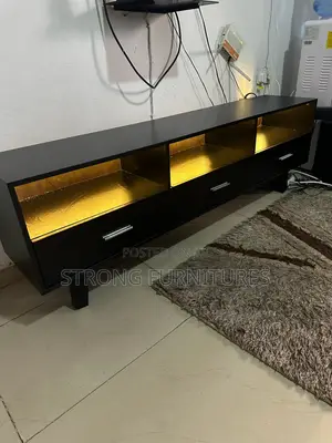 Brand New 5ft Black TV Stand with LED Lights
