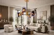 Black & Gold Cylinder Chandelier - 2