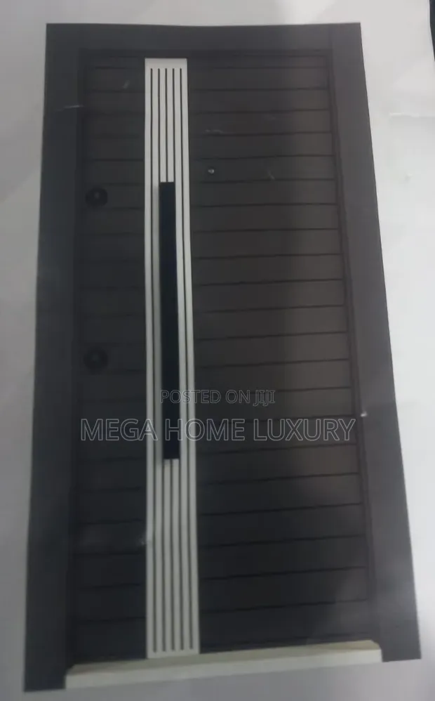MEGA HOME LUXURY 4ft Modern House Door (Black Composite Security) - 1