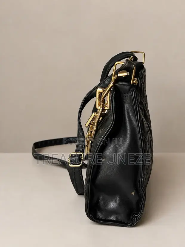 Mini Black Bag with Long Strap - 1