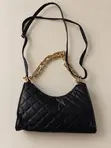 Mini Black Bag with Long Strap - 3