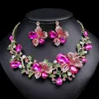 Stone Necklace and Earrings Set - 2