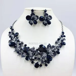 Stone Necklace and Earrings Set