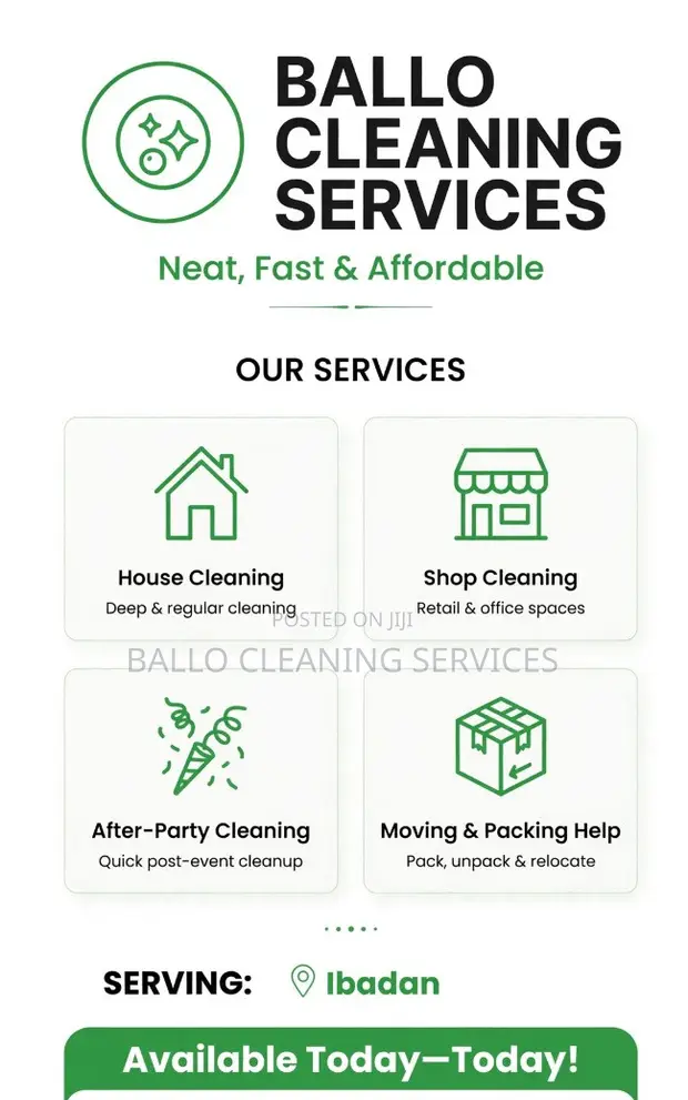 Ballo Cleaning Services - Ibadan - 1
