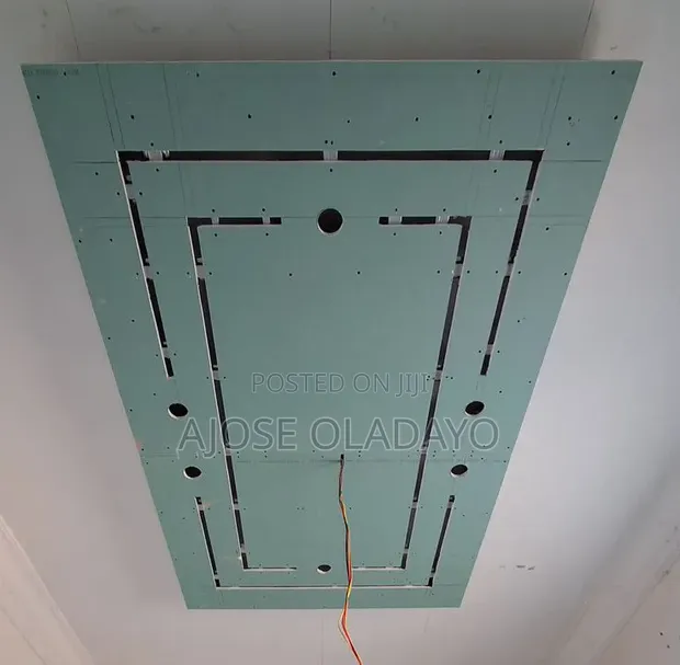 Green Gypsum Board Ceiling Installation - 1