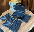3-in-1 Sandwich Maker: Waffle, Panini Grill tare da Sauya Leda - 3