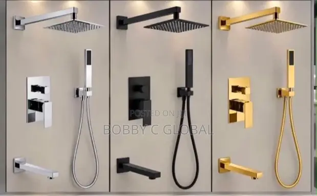 Gold Luxury Concealed Shower - 5 Spray Patterns - 1