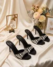 Zara Zebra Print Stiletto Mule Heels - 3