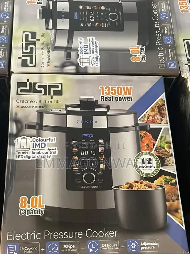 DSP 8 Liters Electric Pressure Cooker - 1