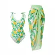 Stylish Swimdress with Side Slit - Black - 4