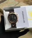 Poedagar Chronograph Brown Leather Watch - 2