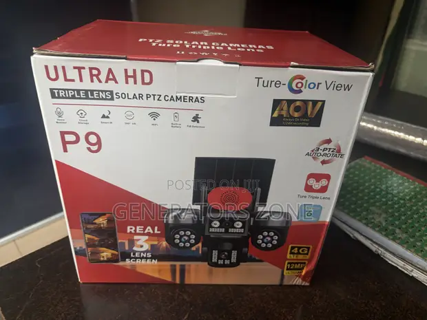 Ultra HD Triple-Lens Solar PTZ Security Camera - 1