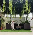 Home Interiors Garden Basket Weave Chairs with Table - 2