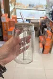 500ml Smoothie Glass Cup with Bamboo Cover & Straw - 3
