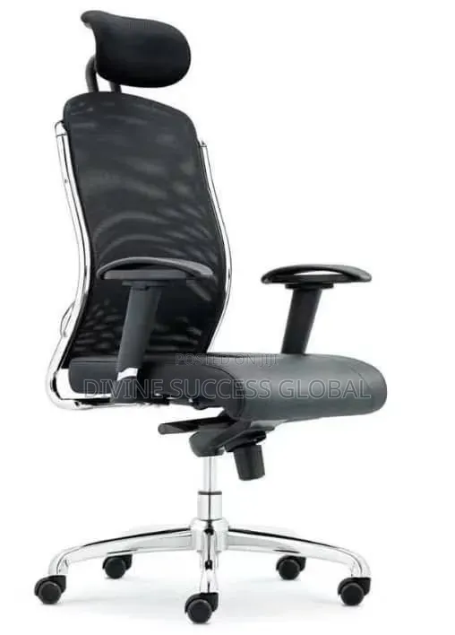 Boss Office Products Executive Director Office Chair - Black Leather - 1