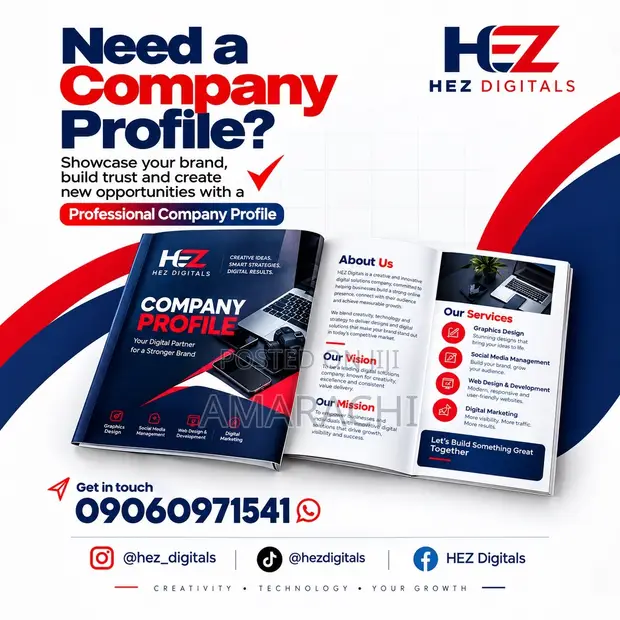Professional Company Profile Design by Hez Digitals - 1