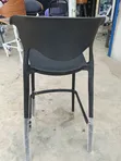 Ergonomic Molded Plastic Bar Stool - Matte Black - 3