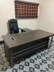 Clean Office Table - Brown Glossy Wood - 2