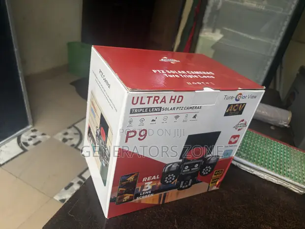 Solar Powered 3-Lens PTZ Security Camera - 1