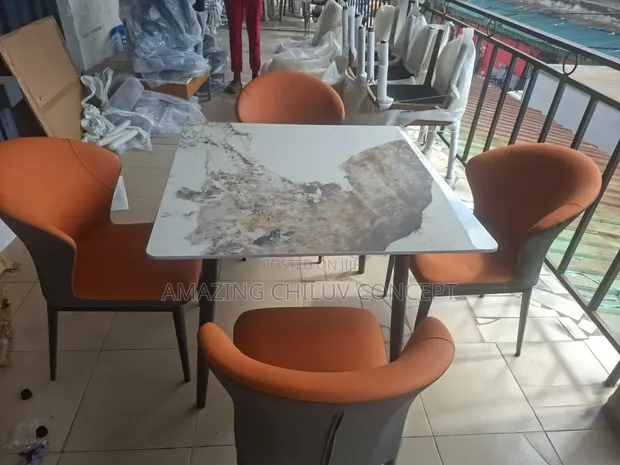 Modern Restaurant Table and Chair Set - 1