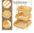 Bamboo Fruit Basket - 3 Tier - 5
